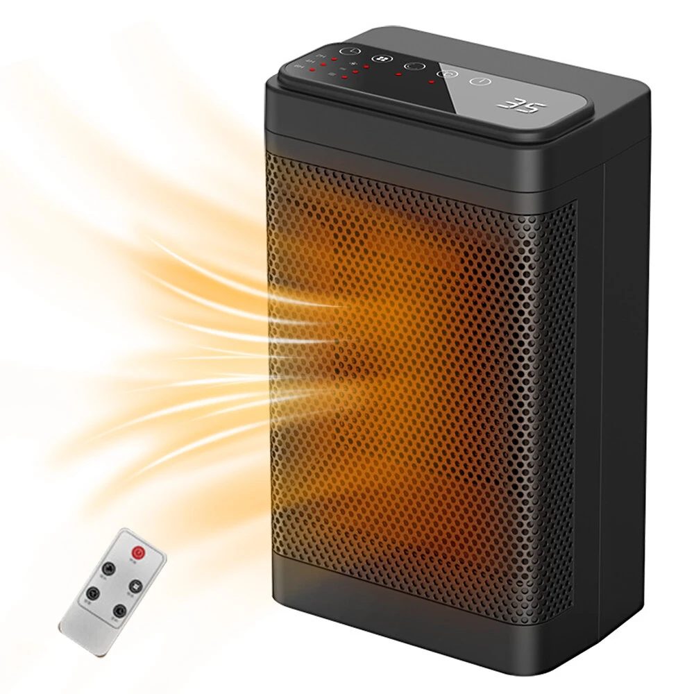 1500W Remote Control Space Heater 3 Gear PTC Ceramic Heating Long-Range Remote Adjustable Thermostat Compact Electric Heater for Home Office (image for) 1500W Remote Control Space Heater 3 Gear PTC Ceramic Heating Long-Range Remote Adjustable Thermostat Compact Electric Heater for Home Office