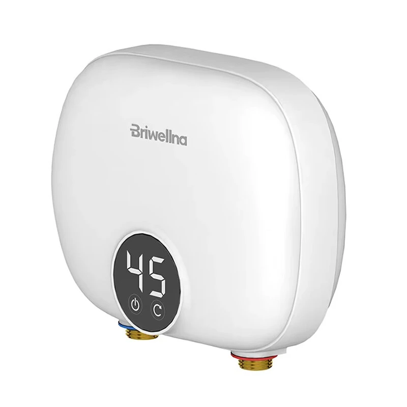 Briwellna P32 Tankless Water Heater 110V/220V On-Demand Hot Water Compact Size Smart Protection for Kitchen,Bathroom,Balcony (image for) Briwellna P32 Tankless Water Heater 110V/220V On-Demand Hot Water Compact Size Smart Protection for Kitchen,Bathroom,Balcony